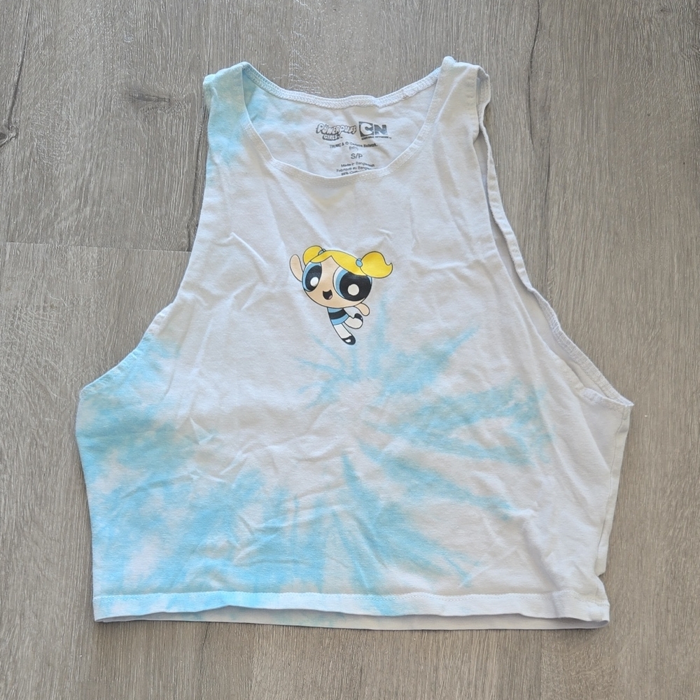Powerpuff Girls Tie Dye Crop Tee